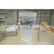 Whoelsales custom logo eco clear glass drinking cup factory